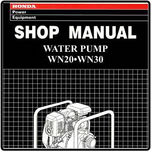 Honda WN20 WN30 20 30 Pump Service Repair Manual 61YF300  