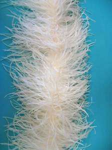 Ply OSTRICH FEATHER BOA   IVORY 2 Yards Costumes Hats  