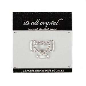  Rhinestone Heart Buckle Silver By The Each Arts, Crafts 