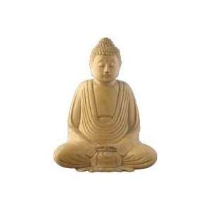  Whitewood Sitting Buddha Carving 