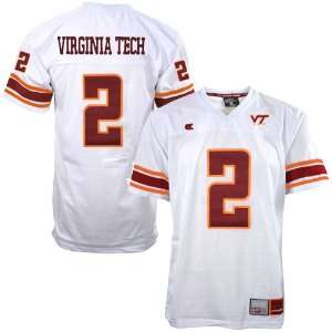   Tech Hokies #2 White Youth Official Zone Jersey