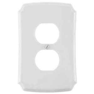   White   1 Duplex Outlet Wallplate   CLEARANCE SALE