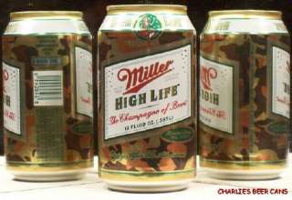 MILLER BEER A/A CAN  CAMO /// MILWAUKEE WISC 344  