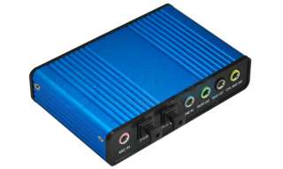 USB 6 Channel 5.1 Optical Audio Sound Card S/PDIF Exter  
