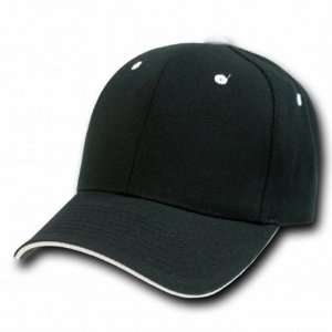  SANDWICH VISOR BASEBALL BLACK/WHITE HAT CAP HATS 