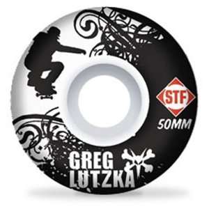 Bones Greg Lutzka Skateboard Wheels (52mm, White) Sports 