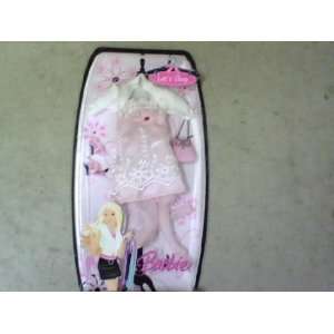   Barbie Lets Shop Fashion Pink Dress White Eyelet Cool Toys & Games