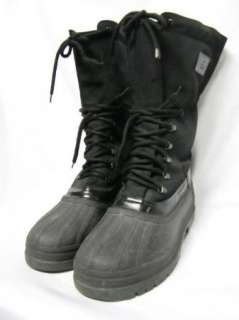 GUCCI Black Canvas Leather Military Army Snow Boots 10  