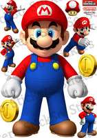Super MARIO STANDING RePositionable wall Sticker/Decal  