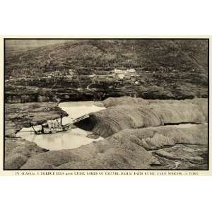  1935 Print Alaska Dredge Fairbanks Steam Shovel Gravel Gold Mining 