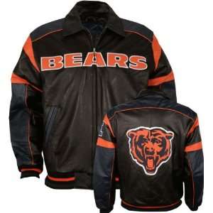  Chicago Bears 2008 Pig Napa Elite Leather Varsity Jacket 