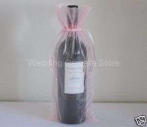 12 pink Organza Bags   Bottle/Wine bags,Gift bags 6x14  