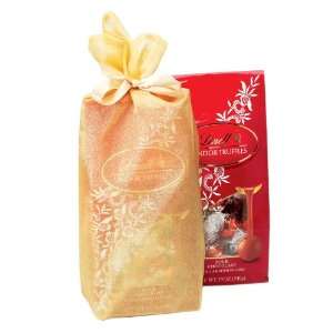 Lindor Truffles Gold Gift Bag   Milk Chocolate  Grocery 