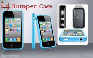 New Blue iPhone 4 Bumper Case Cover Original Look n SP  