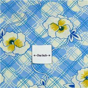 Windham Cotton Fabric Feedsack, Blue, White, Yellow FQs  