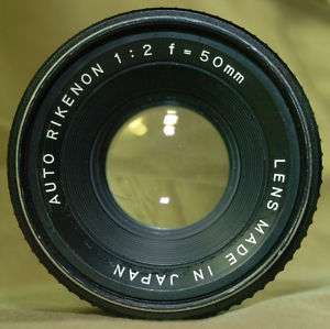 Auto Rikenon 50mm f/2 MF prime lens, M42 mount, Nice  