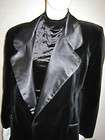   GLAM Black Tuxedo Jacket BW BULLOCKS WILSHIRE Velvet &Satin MARLENE