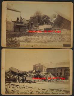 RARE 64 Albumen Photo LOT 1889 Williamsport PA Flood  