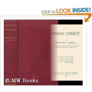  Indian Unrest Valentine, Sir (1852 1929) Chirol Books