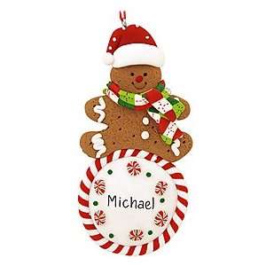  Personalized Gingerbread Boy On Candy Ornament