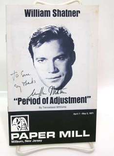 1971 WILLIAM SHATNER Autograph ( Hand Signed and Inscribed to Sue 