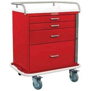  Classic Short Four Drawer Emergency Cart Standard Package 