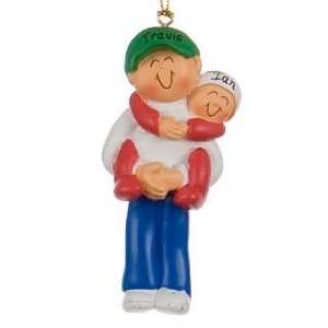  Personalized Big Brother Holding Baby Christmas Ornament 