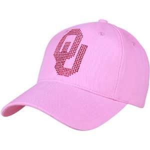  Oklahoma Sooners Girls Pink Rhinestone Logo Adjustable Hat 
