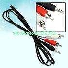 5FT 3.5mm Plug Jack To 2 RCA Male Ster