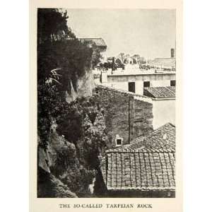  1905 Print Ancient Rome Tarpeian Rock Cliff Capitoline 