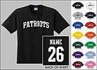 Patriots Custom Name & Number Personalized Youth Jersey T shirt