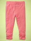 NWT 5T 5 YEARS BABY GAP GIRLS LACE CUFF LEGGINGS PANTS IMPATIENT PINK 