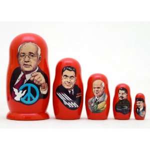  Soviet Leaders Nesting Doll 5pc./5 Toys & Games