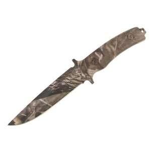  Fury Camouflage Handle & Blade, Plain, w/Sheath