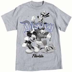   Mickey Mouse Goofy Donald Duck and Pluto Adult Tshirt 