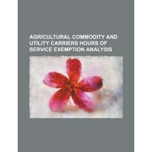   of service exemption analysis (9781234527044) U.S. Government Books
