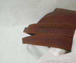 Auth Salvatore Ferragamo Vintage Vara Brown Leather Hand Shoulder bag 