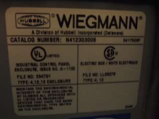 Wiegmann N412303008 Electrical Enclosure w/ Fan  