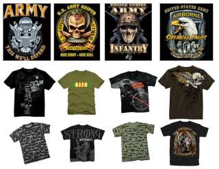 US Army Vintage Tee Military Troops Graphic Art T Shirt  
