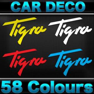 2x VAUXHALL TIGRA STICKER DECAL   ANY COLOUR   4 WIDE (101mm)  