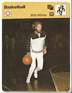 BOB MORSE Basketball 1978 FRANCE SPORTSCASTER CARD 6811  