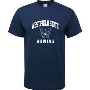  Westfield State Owls Navy Youth Rowing Arch T Shirt 
