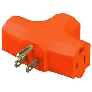  3 Outlet Adapter, CARDED ORANGE CUBE TAP