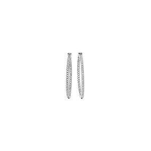   Diamond Front and Back Earrings in 10K White Gold 3/4 CT. T.W. fashion