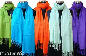 Pashmina Scarves Wholesale Lot   Set of 500 Pcs  Colors  