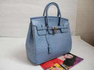 Peacock Blue WomensPU leather Handbag Bag Tote H26  