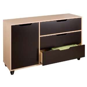   Dresser in Natural Maple/Wenge Finish By Nexera Furniture Home