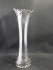 Hoosier Glass Flower Vase #4087 Clear Glass 10 Tall  
