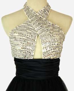 JOVANI 7377 Black/White $500 Prom Evening Formal Gown   BRAND NEW 