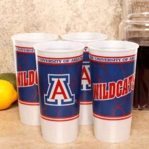   Arizona Wildcats 4 Pack 24oz. Plastic Souvenir Cups